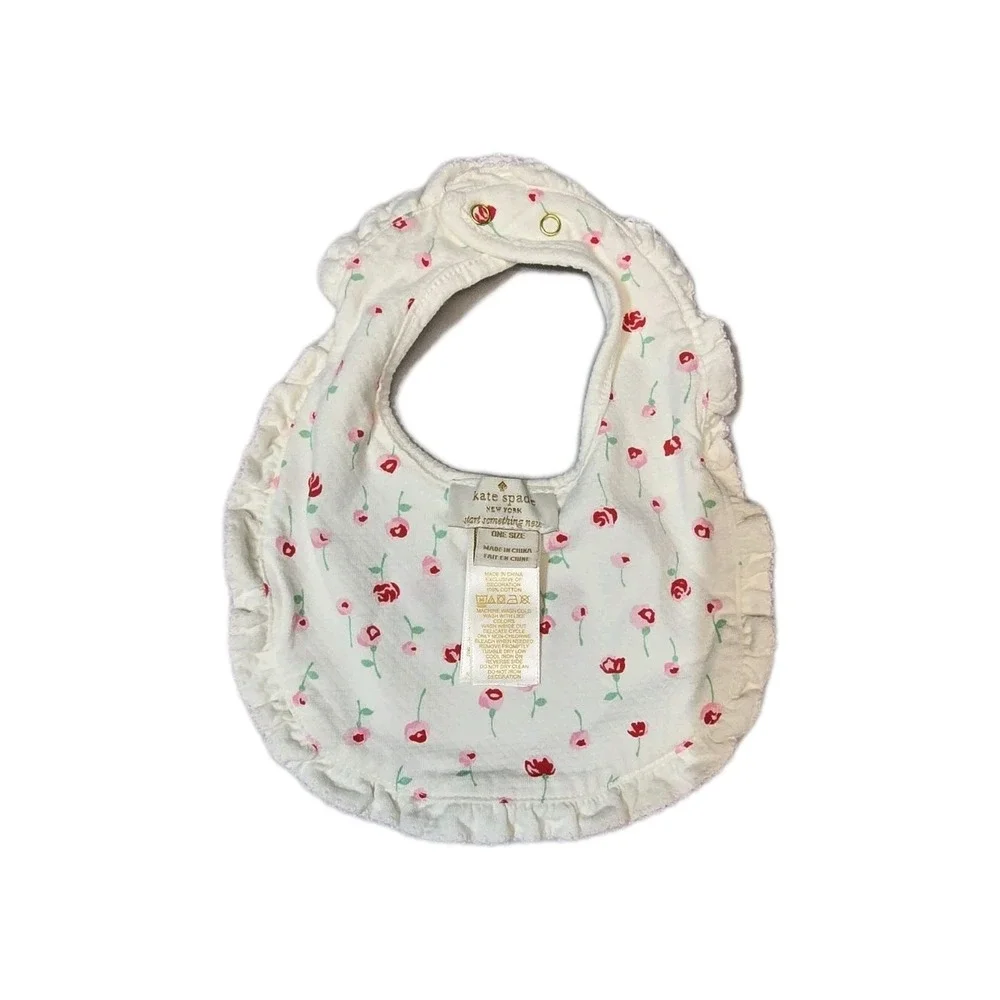 kate spade Baby Girls  Bib Ruffle Rose